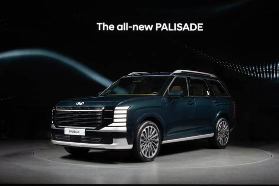The new Palisade SUV, which offers a hybrid variant and a nine-seater option. [HYUNDAI MOTOR]