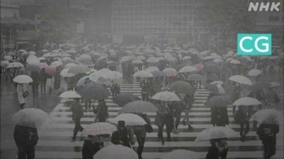 사진은 화산이 분화해 화산재가 퍼지는 상황을 가정한 모습. NHK 캡처