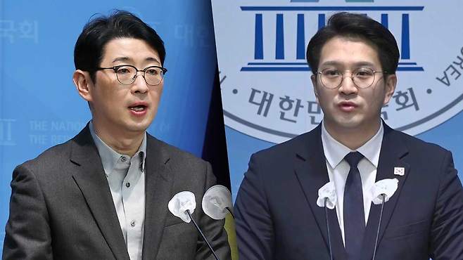국민의힘 주진우 법률자문위원장과 더불어민주당 전용기 의원