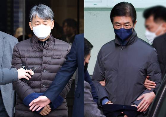 12.3 비상계엄에 가담해 내란 혐의로 구속된 조지호 경찰청장과 김봉식 서울경찰청장. 뉴스1