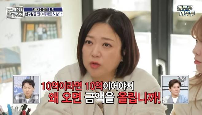 개그우먼 김숙씨는 최근 한 방송에서 “20여 년 전부터 서울 강남의 압구정 현대아파트를 매입하려다 번번이 실패했다”고 말해 화제가 됐다. [MBC 프로그램 ‘구해줘! 홈즈’ 유튜브 갈무리]