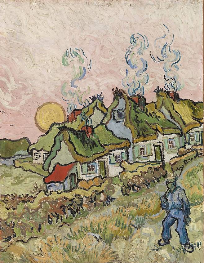 빈센트 반 고흐, 집과 인물, 1890, 캔버스에 유채, 52x40.5cm, 반스 파운데이션