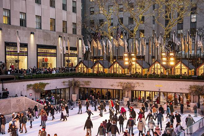 록펠러 센터 아이스링크(뉴욕관광청 제공)