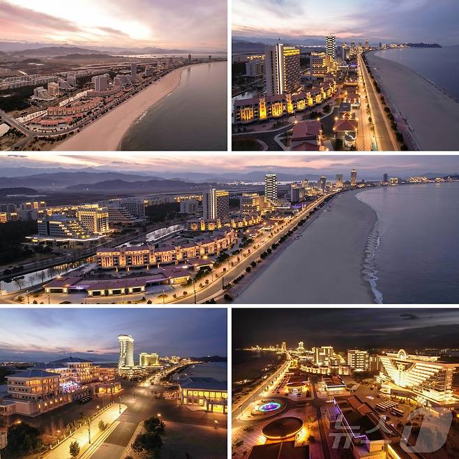 (평양 노동신문=뉴스1) = 북한 강원도 원산 바닷가 일대의 갈마해안관광지구. [국내에서만 사용가능. 재배포 금지. DB 금지. For Use Only in the Republic of Korea. Redistribution Prohibited] rodongphoto@news1.kr