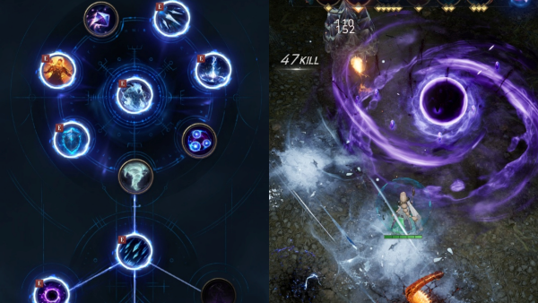 - 광역 스킬로 많은 몬스터를 처치하고 빠르게 레벨을 올리는 방식이 유효하다