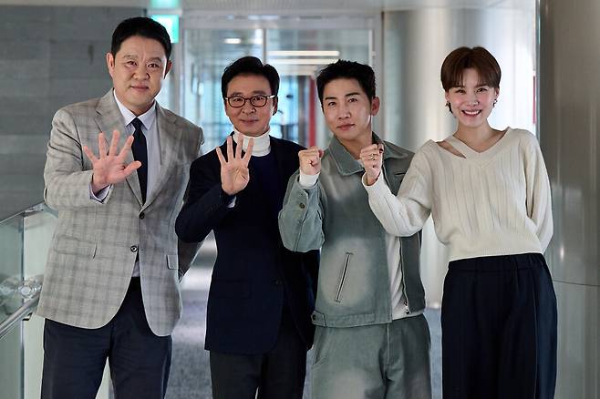 ▲김구라. 김국진, 유세윤, 장도연.&nbsp; '라디오스타' 900회 간담회. 제공|MBC