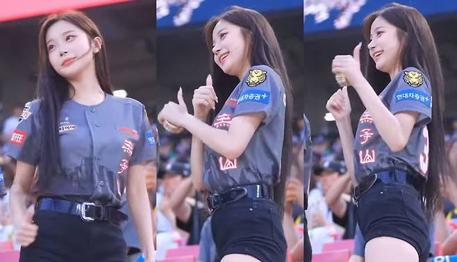 이주은 치어리더. 사진ㅣ‘내맘찍영’ 유튜브