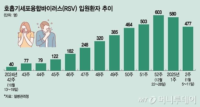 호흡기세포융합바이러스(RSV) 입원환자 추이/그래픽=김지영