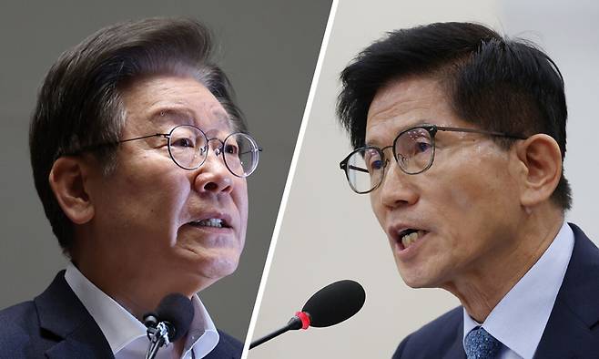 이재명 더불어민주당 대표(왼쪽 사진)와 김문수 고용노동부 장관 ⓒ연합뉴스