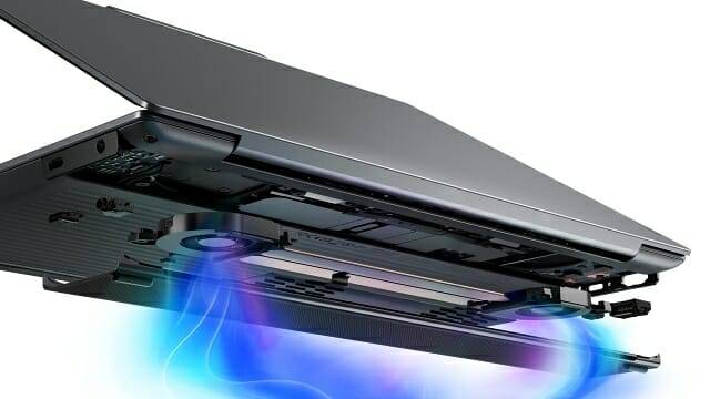 레노버 씽크패드 X9 시리즈 내부에 적용된 엔진 허브 디자인. (사진=레노버)