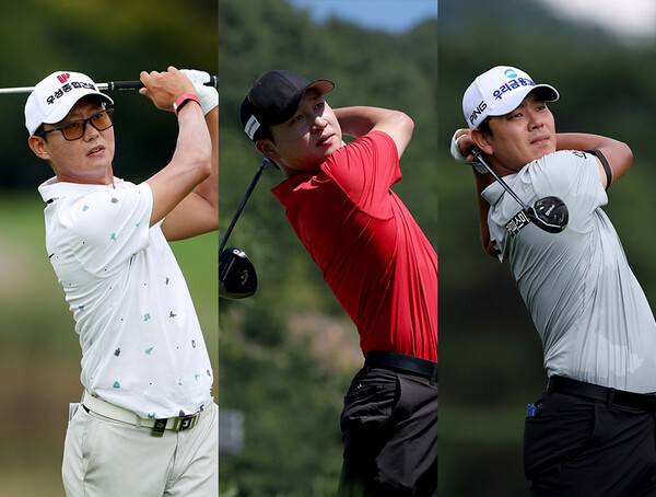 아시안프로골프투어 2025시즌 개막전 스마트 인피니티 필리핀 오픈에 출전한 엄재웅, 왕정훈, 이정환 프로. 사진제공=KPGA