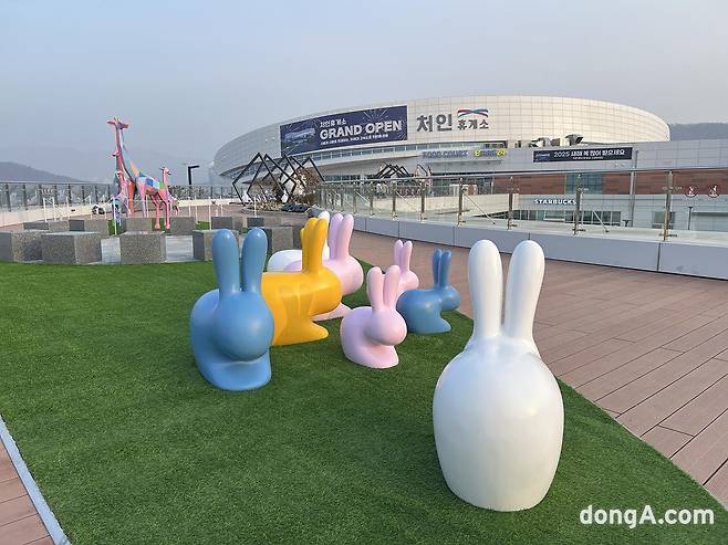 처인휴게소 2층 테라스 야외데크