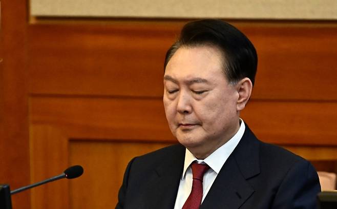 ▲생각에 잠긴 윤 대통령 [연합뉴스]