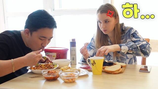 한국인 남편과 러시아인 아내의 소소한 일상을 담은 유튜브 채널 '서가네 국제부부'는 23일 오후 6시 기준 구독자 20만명을 보유하고 있다. /유튜브 채널 '서가네 국제부부' 영상 캡쳐