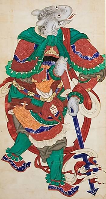 조선시대 십이지신도의 뱀. [사진 국립중앙박물관]