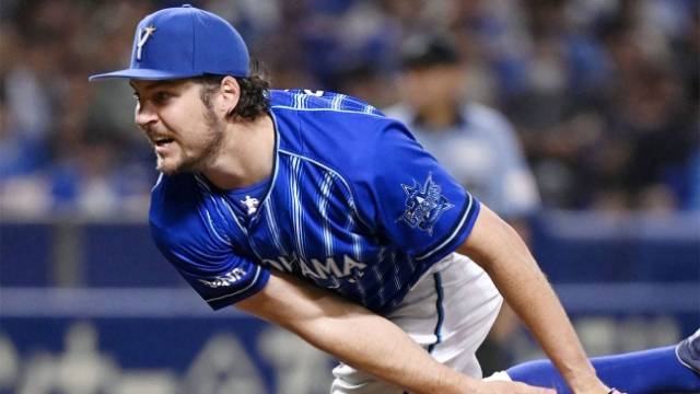 일본프로야구(NPB) 요코하마 DeNA 베이스타스에서 활약하던 시절의 트레버 바워. 교도연합뉴스