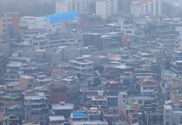 서울 용산구 일대의 다세대 주택지구 모습. 연합뉴스 자료사진