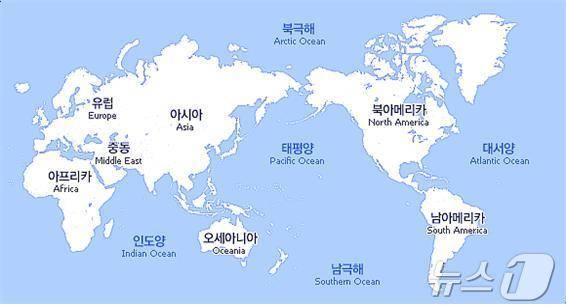 세계지도(해양수산부 제공)