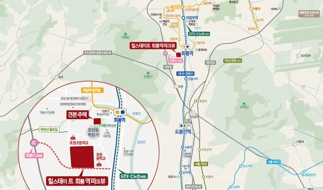 힐스테이트 회룡역 파크뷰 입지환경 /자료=현대건설