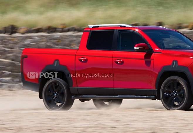 KGM '렉스턴 스포츠 페이스리프트' 예상도 (출처 : KKSSTUDIO)