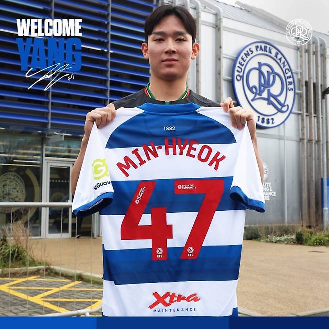 토트넘을 떠나 QPR로 임대 이적한 양민혁. 사진=QPR