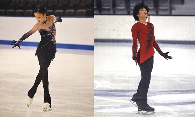 사고기에 탑승한 한국계 피겨 선수 지나 한(왼쪽)과 스펜서 레인. AP=연합뉴스 / 보스턴스케이팅클럽 제공