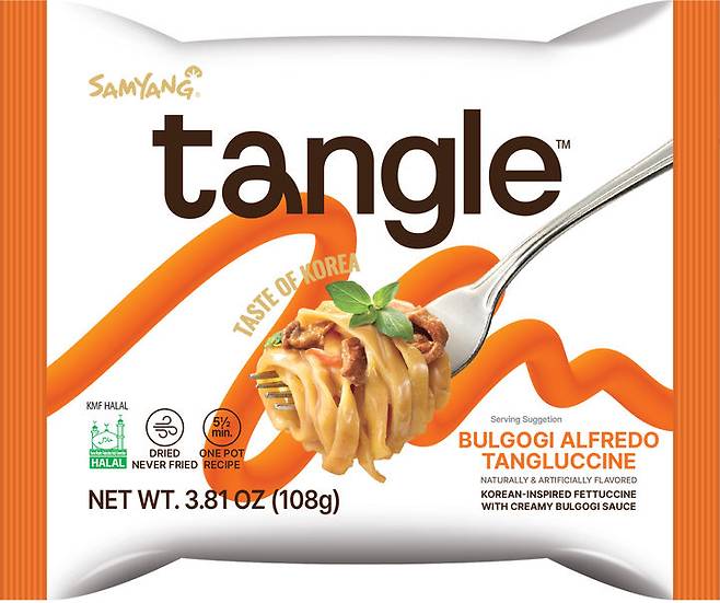 탱글 불고기 알프레도 탱글루치니. (사진=삼양식품 제공) *재판매 및 DB 금지
