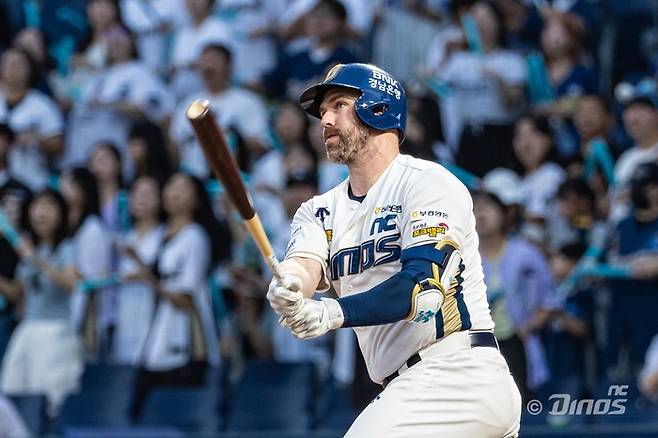 NC 맷 데이비슨이 3일 창원 키움전에서 시즌 40호 홈런을 쏘아 올렸다. 사진 | NC 다이노스