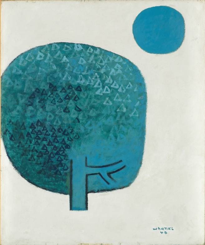 김환기, ‘나무와 달’, 1948, 개인소장