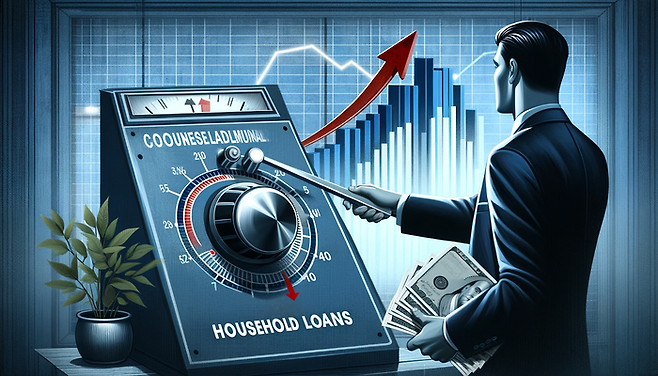 금융당국이 올해도 가계대출 관리 기조를 유지할 것이라는 내용과 관련해 챗GPT가 제작한 이미지 <챗GPT>