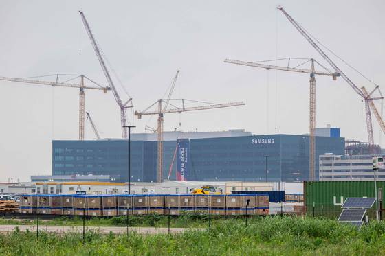 미국 텍사스주 테일러시의 삼성전자 파운드리 공장의 건설 현장. AFP=연합뉴스