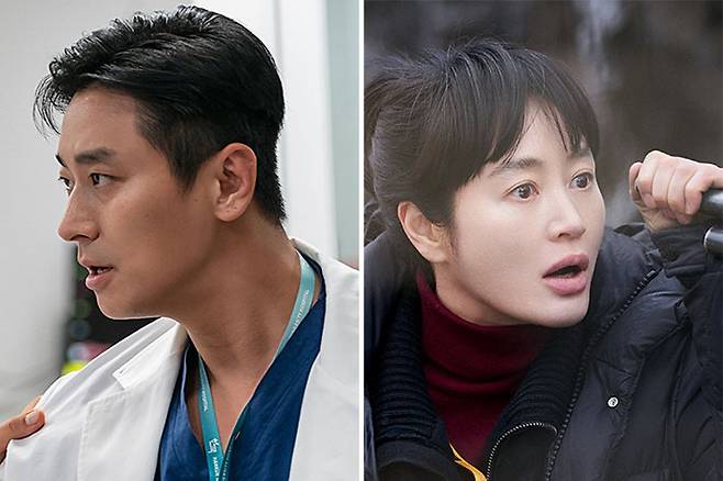 좌측부터 '중증외상센터' 백강혁(주지훈), '트리거' 오소룡(김혜수). 넷플릭스·월트디즈니 컴퍼니 코리아 제공