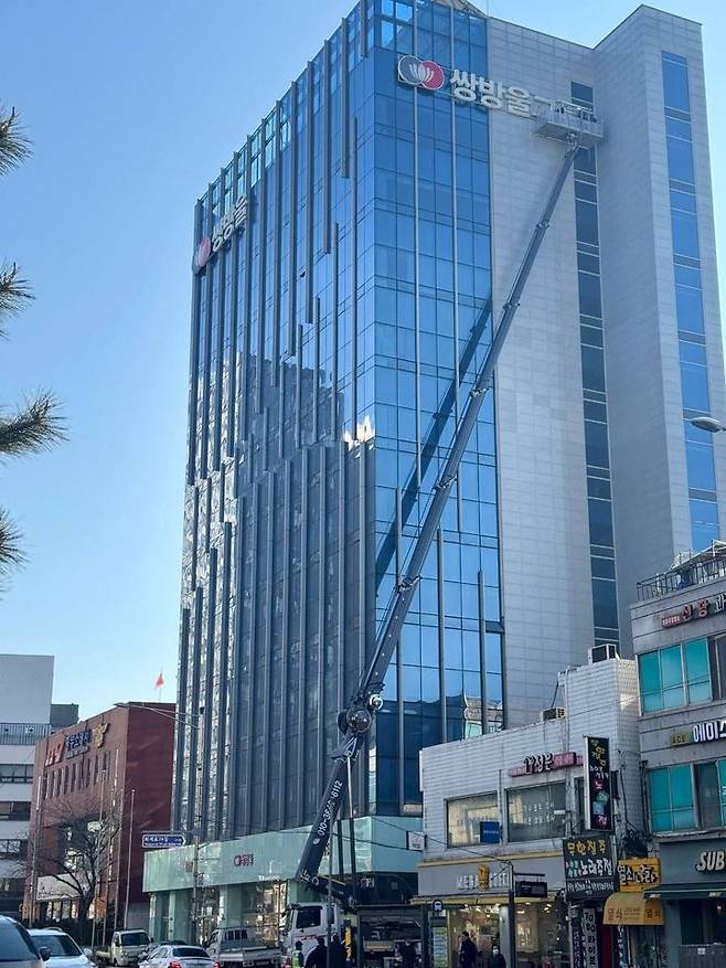 서울 중구 신당 소재 사옥 외부 구조물 시공 변경 모습(사진=쌍방울그룹 제공) *재판매 및 DB 금지