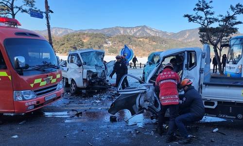 의림지 교통사고 [제천소방서 제공. 재판매 및 DB 금지]