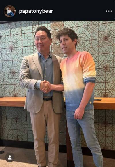 최태원 SK 회장과 샘 올트먼 오픈AI CEO. 최태원 회장 인스타그램 캡처
