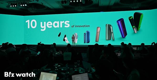 한국필립모리스가 5일 서울 소공동 롯데호텔에서 '아이코스 일루마i' 신제품을 발표하고 있다./사진=이명근 기자 qwe123@