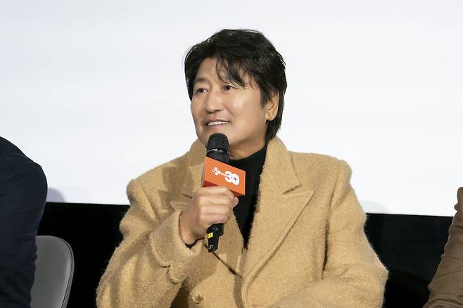 ▲ CJ ENM 30주년 기념 비저너리(Visionary) 선정 기념 '공동경비구역 JSA' 관객과의 대화에 참석한 송강호. 제공|CJ ENM