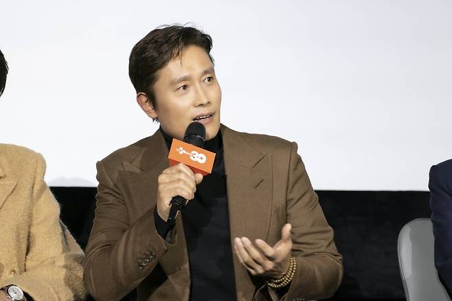 ▲ CJ ENM 30주년 기념 비저너리(Visionary) 선정 기념 '공동경비구역 JSA' 관객과의 대화에 참석한 이병헌. 제공|CJ ENM