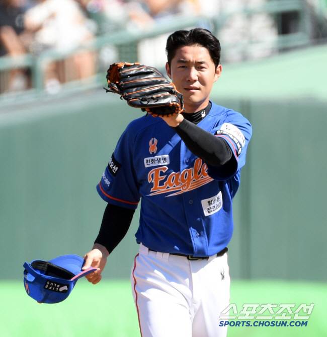 한화 이상규가 숨을 고르고 있다. 부산=박재만 기자 pjm@sportschosun.com/2024.09.14/