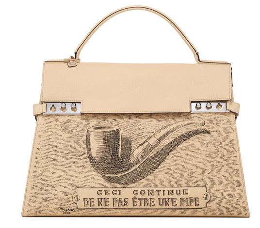 Tempete XL Ceci continue de ne pas etre une pipe, inspired by Surrealist artist Rene Magritte's (1898-1967) ″La Trahison des Images″ (1929), or ″The Treachery of Images.″ [DELVAUX]