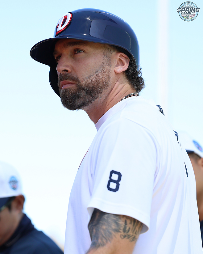 두산 제이크 케이브가 호주 시드니에서 훈련하고 있다. 두산 베어스 제공