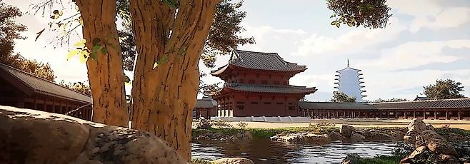 동궁 추정도 컴퓨터그래픽(CG) [국가유산청 제공. 재판매 및 DB 금지]