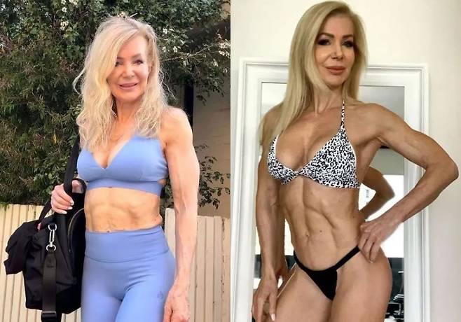 호주의 인플루언서이자 모델인 64세 레슬리 맥스웰의 모습/사진=더 선