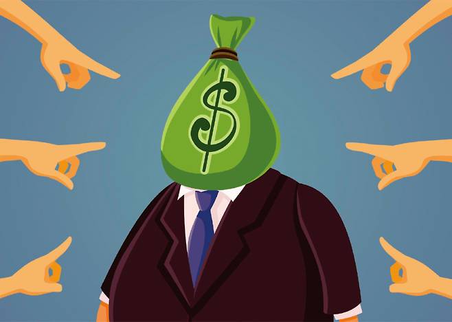 경제성장이 멈춘 ‘제로섬(zero-sum) 사회’에서는 부자가 비난받는다. [GettyImages]