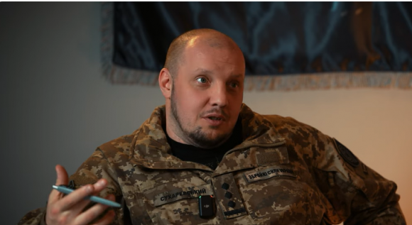 우크라이나 무인시스템군 지휘관 바딤 수하레우스키 대령. 출처=프레싱