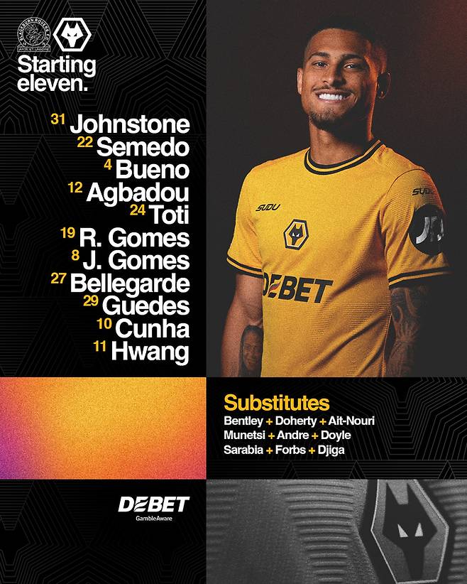 울버햄프턴 선발 라인업. 울버햄프턴 SNS