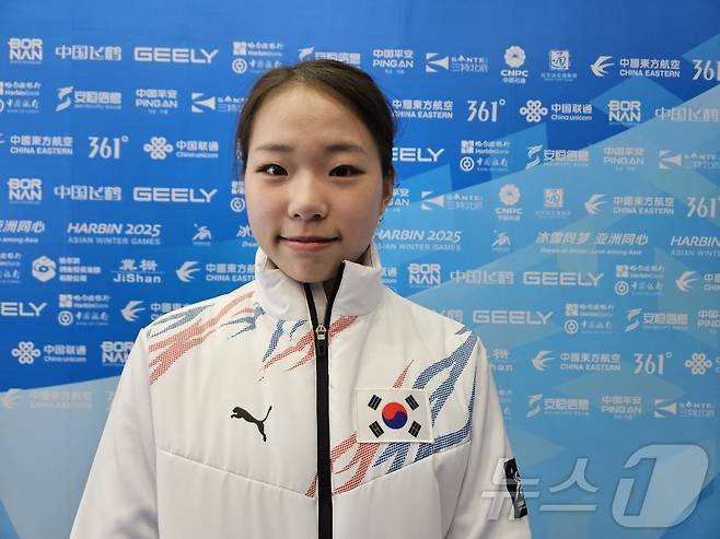 첫 훈련을 마친 뒤 인터뷰에 응한 김서영 ⓒ News1 안영준 기자