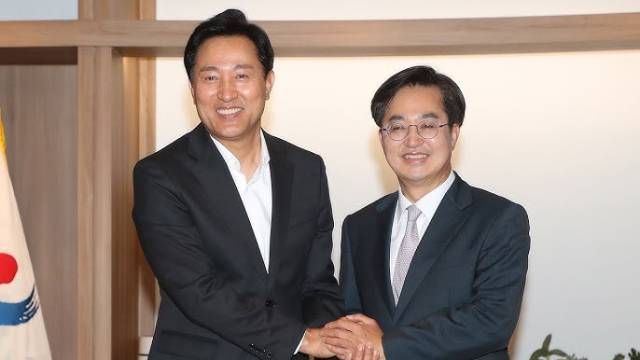 ▲오세훈 서울시장과 김동연 경기도지사 ⓒ연합뉴스
