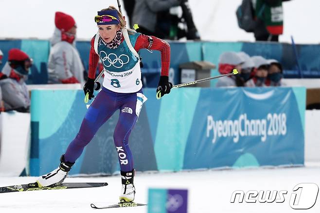 바이애슬론 국가대표 예카테리나 아바쿠모바는 2018 평창 동계 올림픽부터 태극마크를 달고 활약했다. 뉴스1 DB ⓒ News1 유승관 기자