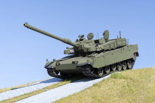 현대로템 창원 방산공장에서 K2전차가 등판시험을 하고 있는 모습. [현대로템]